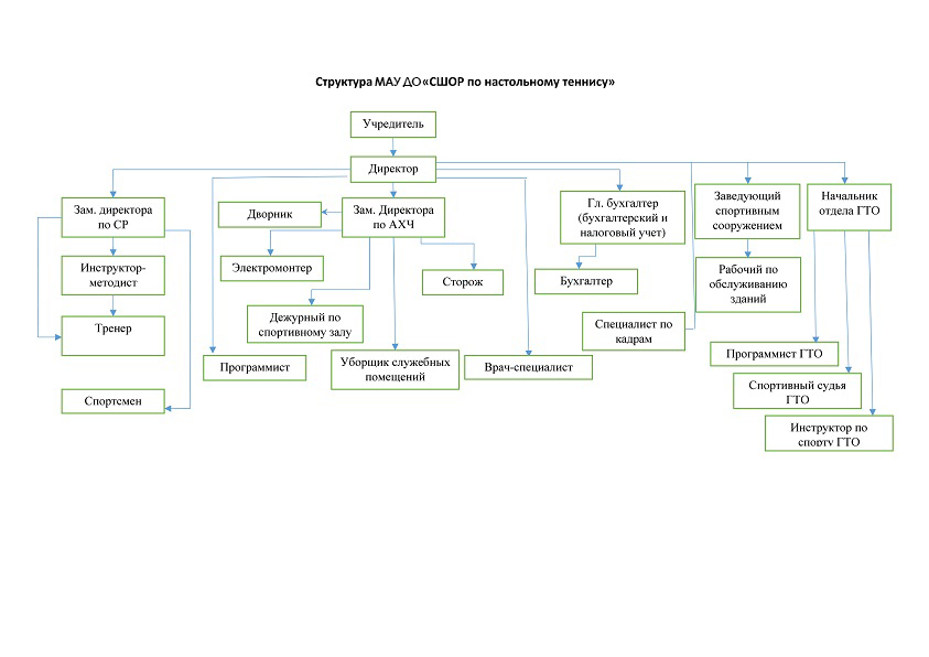 Структура МАУ ДО СШОР